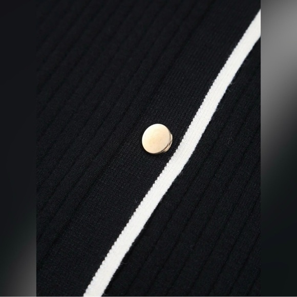 Commense Black Long Sleeve Dress with Gold Buttons - Picture 4 of 4